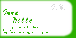 imre wille business card